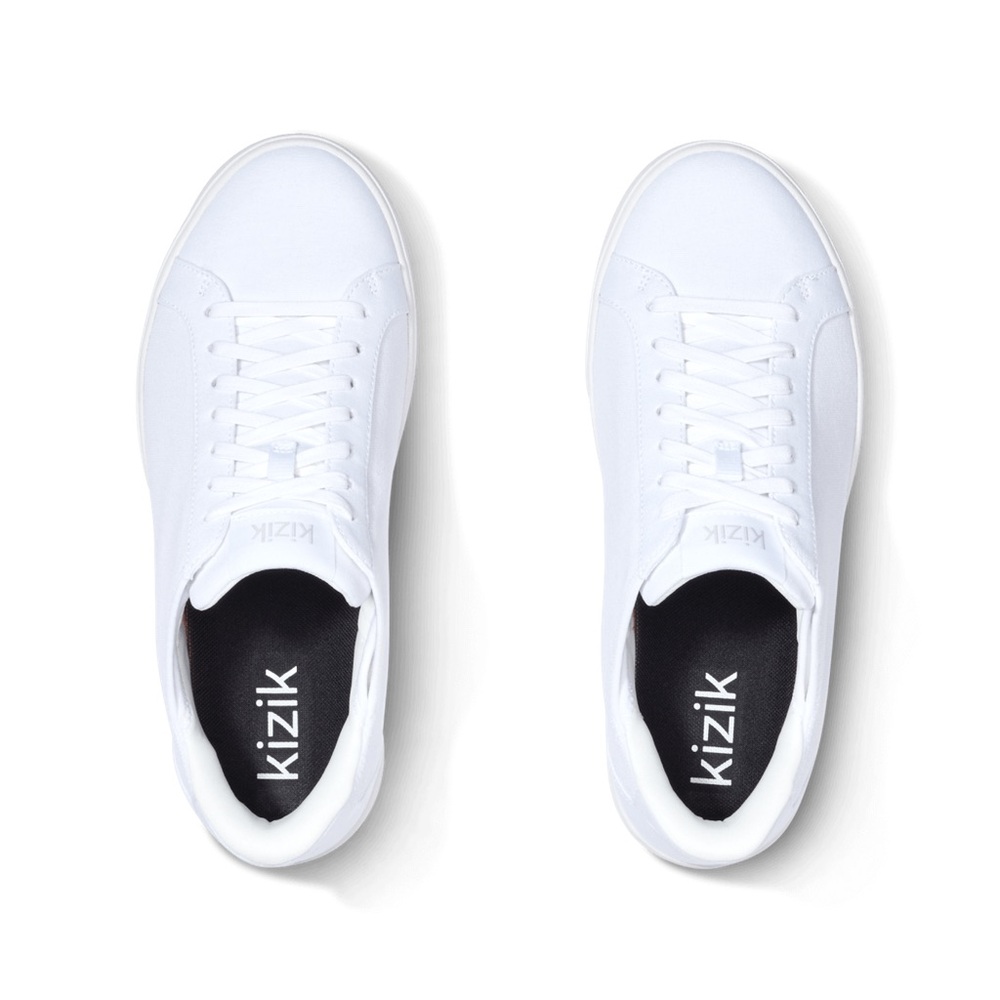 Kizik Irvine Slip On Shoes Sneakers Men’s 7 7W Women’s 8.5 8.5W Wide Ivory White